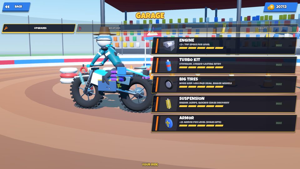 The garage with bikes and upgrades